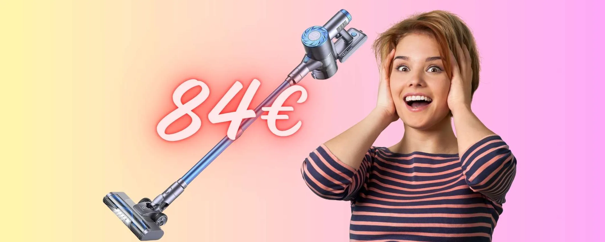 Aspirapolvere senza fili LEGGERO e POTENTE, con accessori, a SOLI 84€