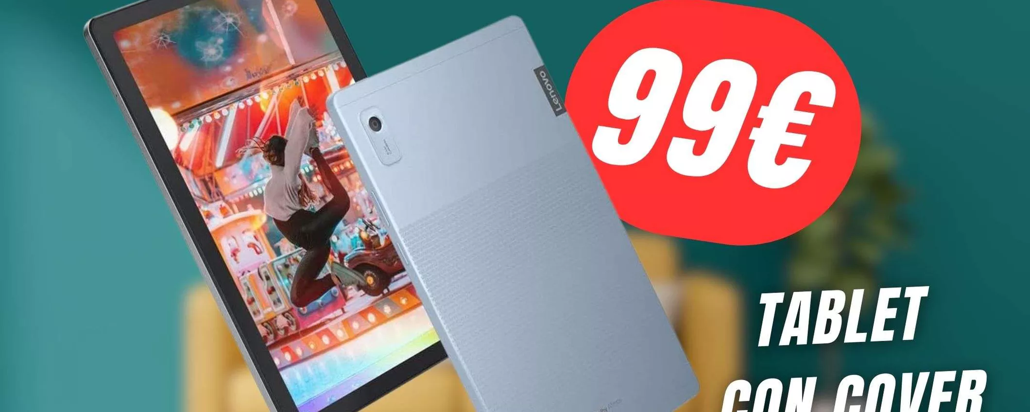 Questo Tablet di Lenovo costa meno di 100€ (e ha la COVER inclusa)