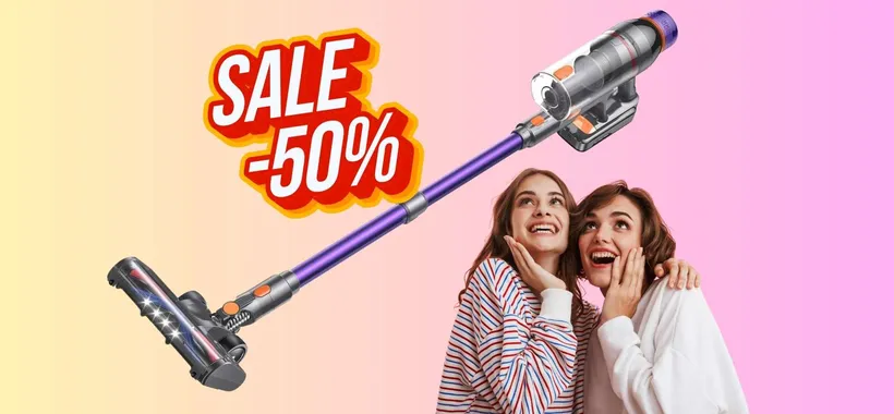 Scopa elettrica potentissima, leggera e con tanti accessori ora al 50% in meno
