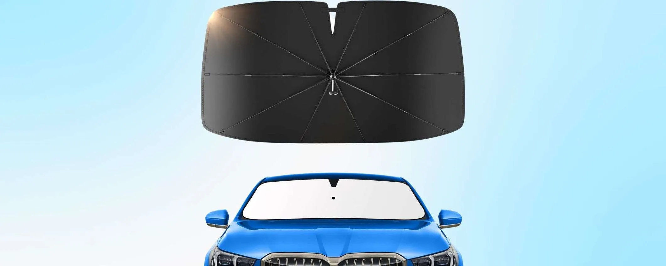 Il nuovo parasole per auto che ruota a 360° e si piega in un attimo è ora scontato su Amazon