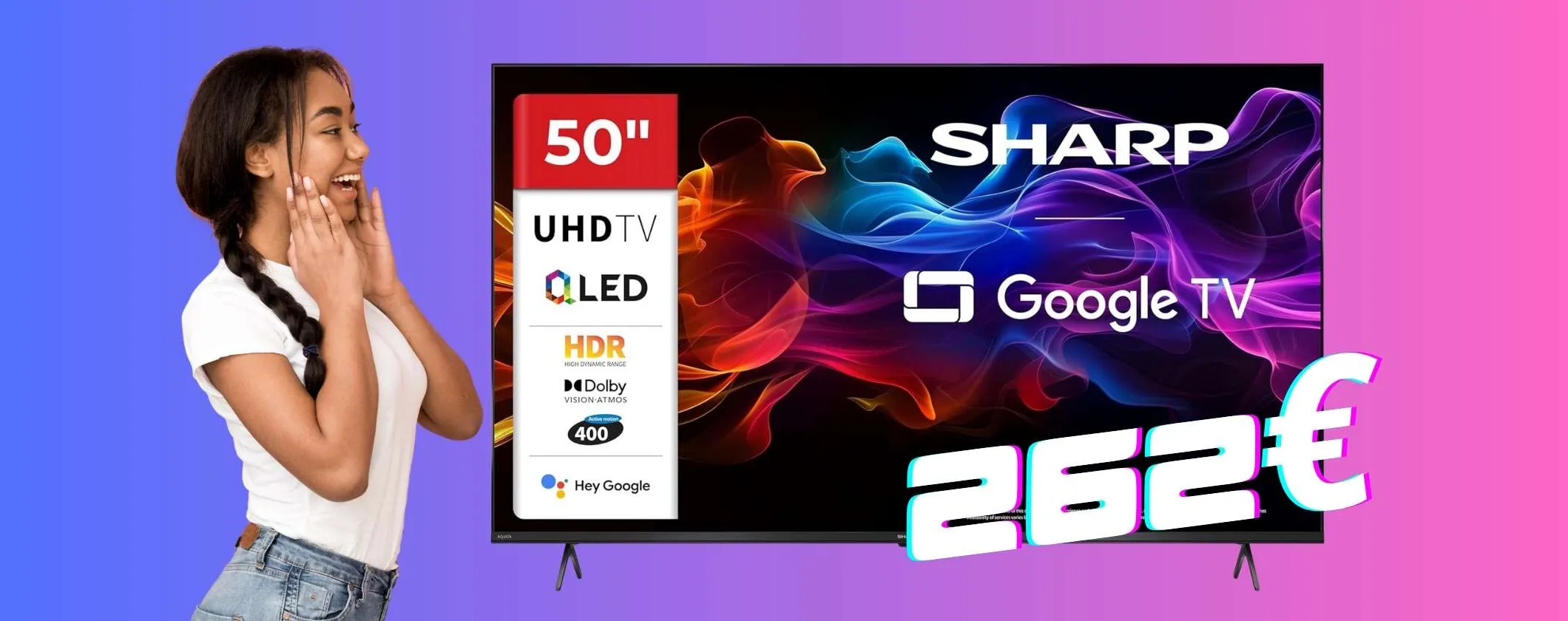 Smart TV Sharp UHD da 50 pollici a soli 262€ su Amazon (follia imperdibile)