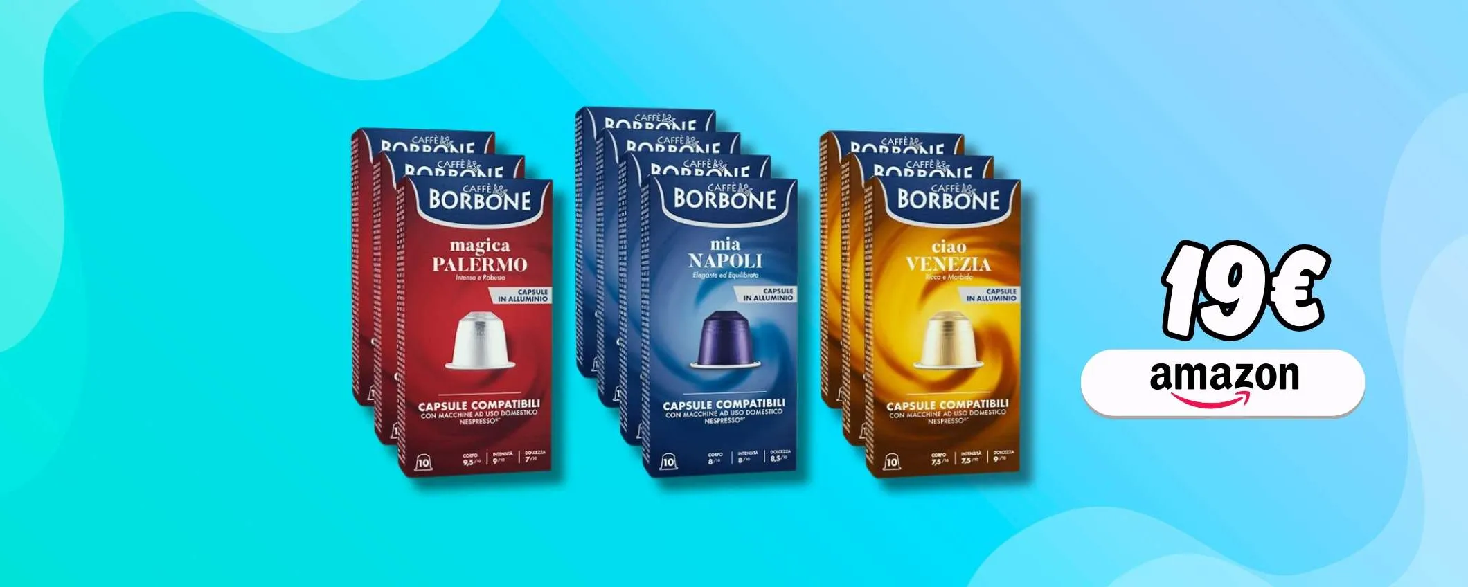 Caffè Borbone Kit Degustazione con 100 capsule in alluminio a 0,19€ cad