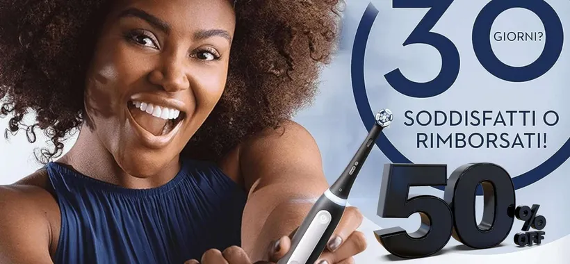 Oral-B iO 3 con custodia da viaggio e testina di ricambio a metà prezzo