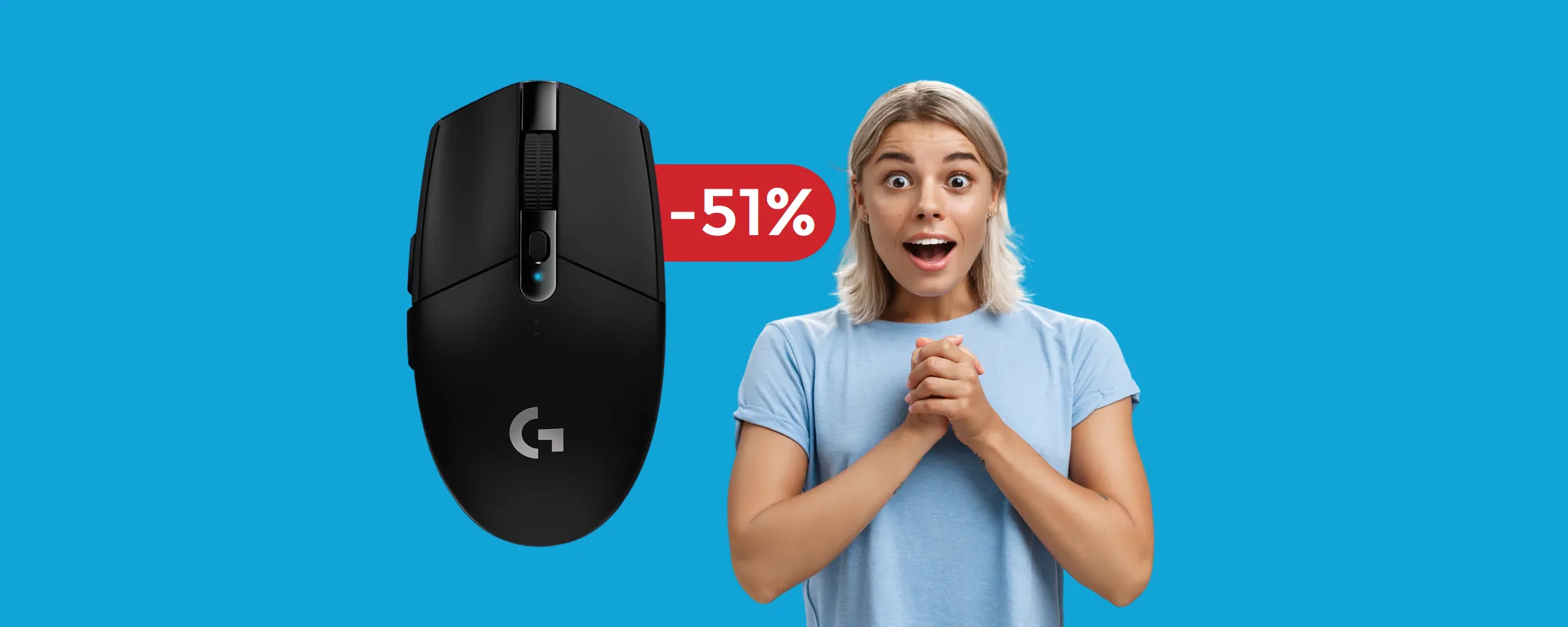 Mouse gaming Logitech a meno di METÀ PREZZO: bastano 36€