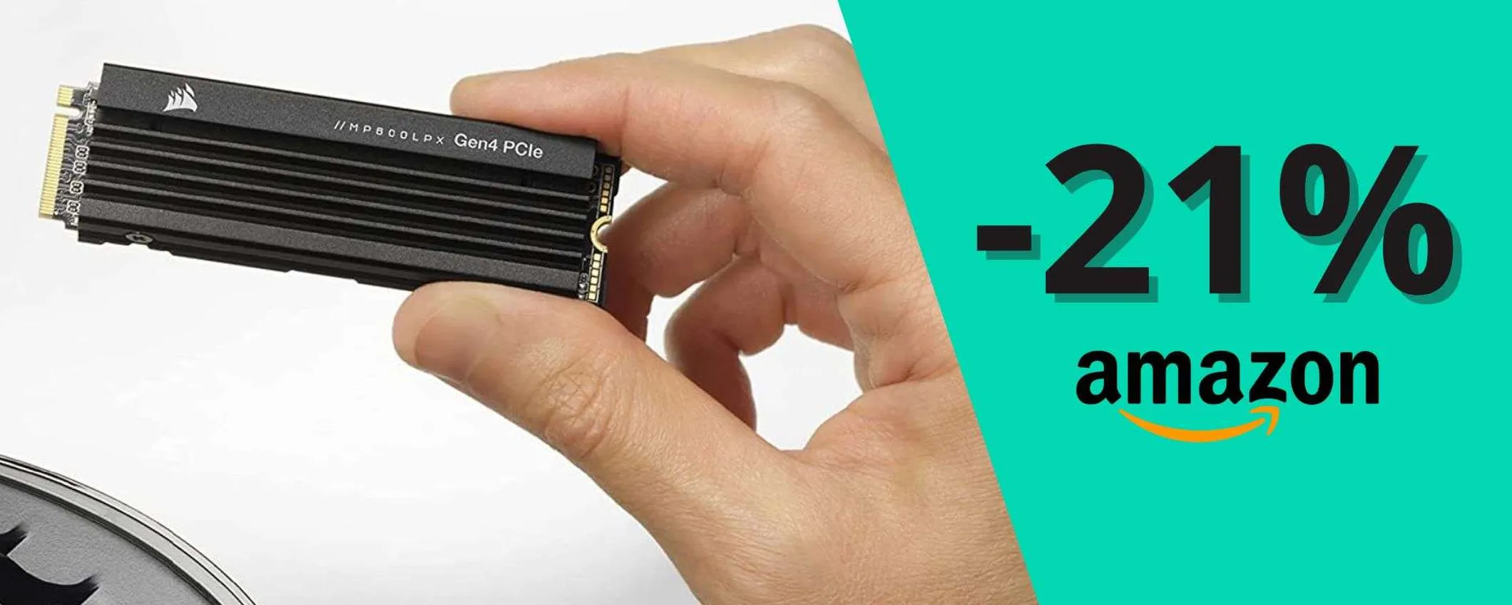 SSD Corsair da 2TB, offerta bomba: il prezzo crolla da 239 a soli 159 euro (Amazon)
