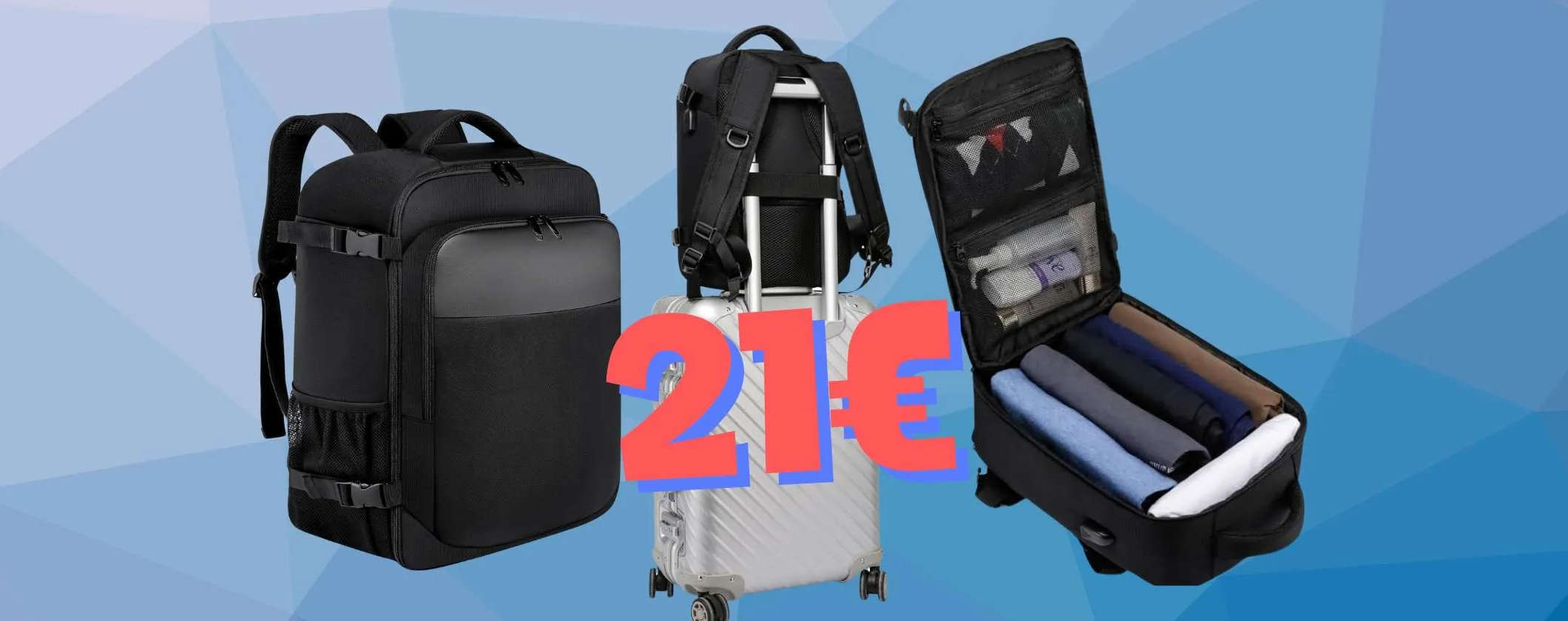 Zaino per Ryanair (40x20x25) e altre compagnie low cost a soli 21€