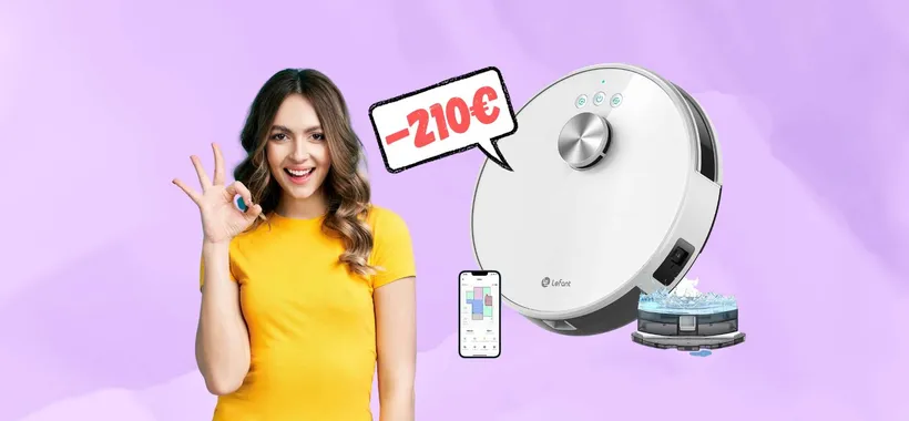 Il robot aspirapolvere e lavapavimenti LEFANT M1 a 210€ in MENO