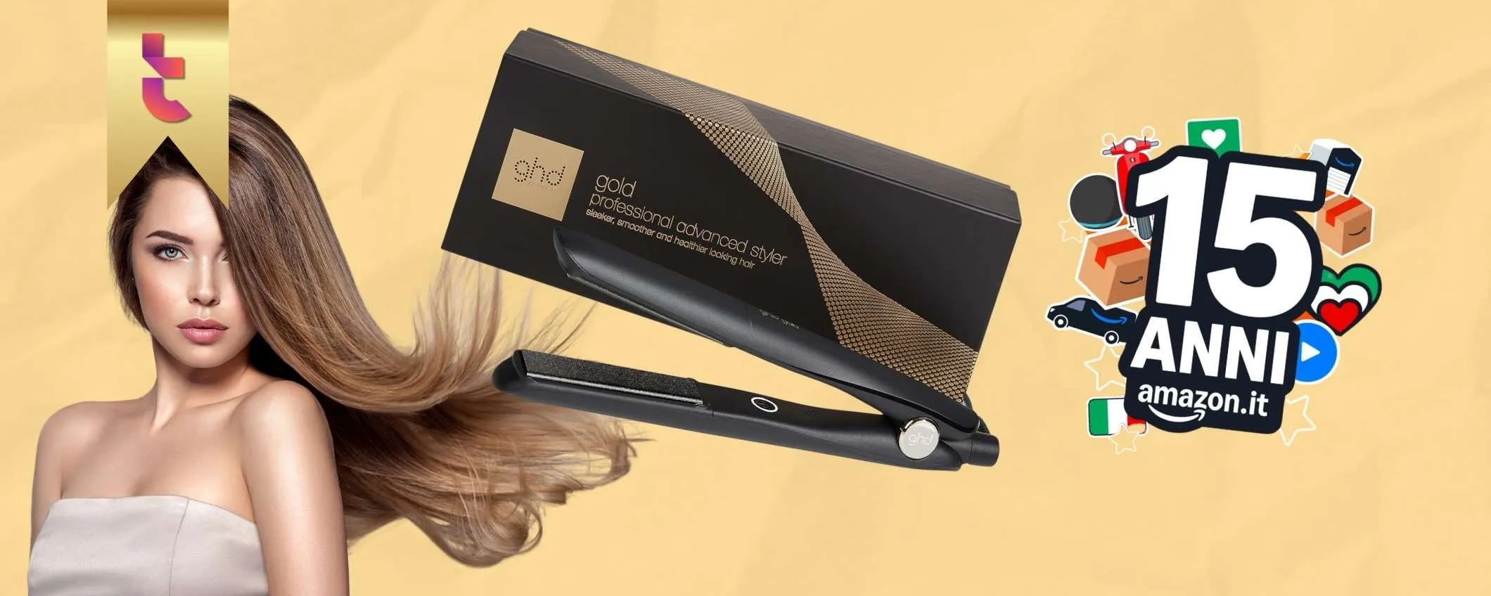 Capelli liscio spaghetto con la GHD Gold in sconto su Amazon (codice)