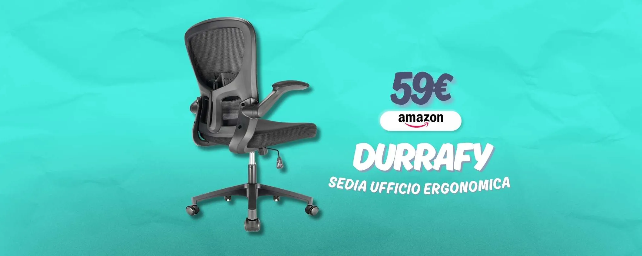 Bastano 59€ per sedersi in modo corretto: sedia ergonomica TOP