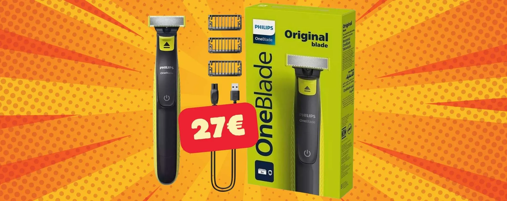 Philips OneBlade: rasatura perfetta con lame che non irritano la pelle (27€)