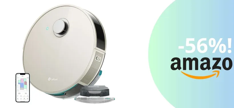 Efficienza e avanguardia ad un prezzo da non credere: robot aspirapolvere al 56% in meno