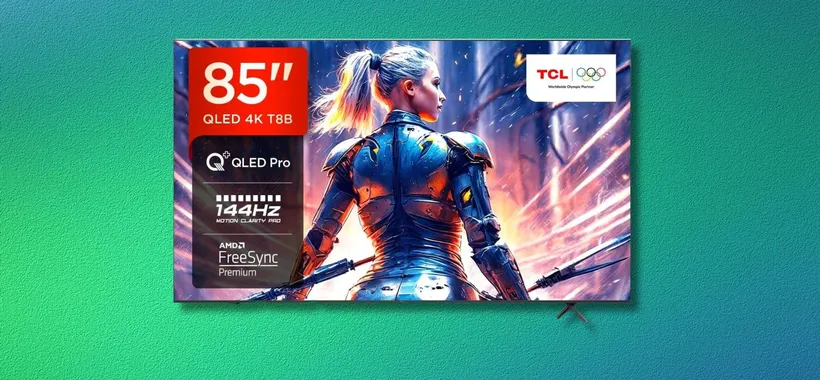 TCL 85T8B QLED da 85” in offerta a 899,90€: Google TV 4K, Dolby Atmos e AirPlay2 con il 42% di sconto