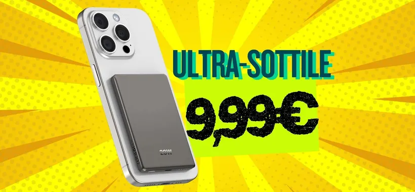 Power Bank magnetico ultra-sottile da 5000mAh a metà prezzo (solo 9,99€)