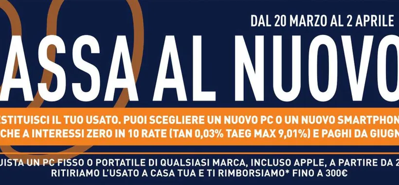 Volantino Unieuro, è ora di cambiare il PC: puoi ottenere fino a 300€ di rimborso