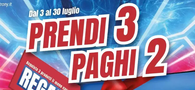 Volantino Trony, che promo: acquistando tre articoli, il meno caro è GRATIS