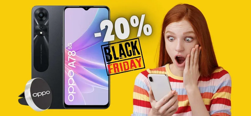 OPPO A78 5G è tuo con 40€ al mese senza interessi, WOW