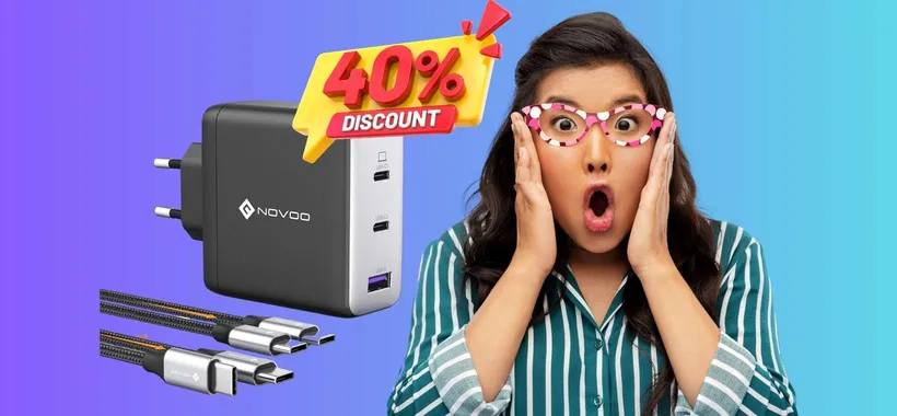 Caricatore USB 120W con 3 porte veloci SCONTATO del  40%, ora 29€