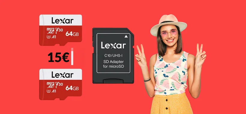 MicroSD 64GB Lexar: con soli 15€ ne prendi DUE invece di una