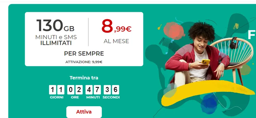 Promo Iliad Flash 130: minuti illimitati e 130 Giga a 8,99 euro