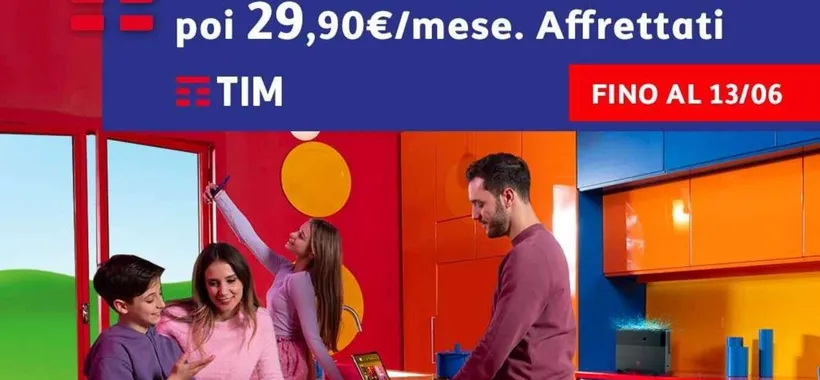 TIM: 2 mesi GRATIS con la Super Fibra da 29,90€