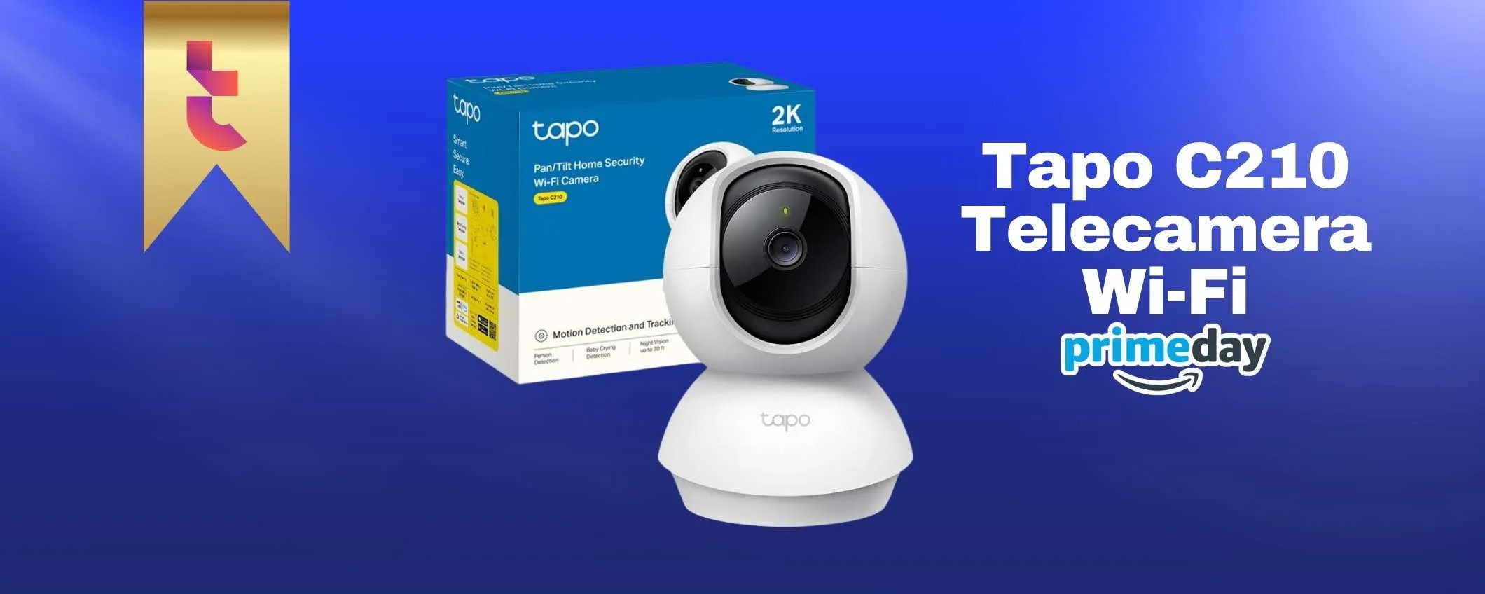 La magia del Prime Day è Tapo C210, telecamera 2K a 360° tua a 19€