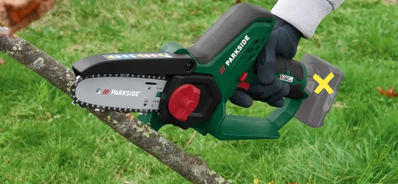 Lidl Parkside promo SHOCK: motosega a batteria leggera e potente a 29,99€