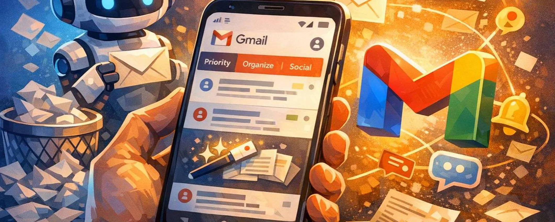 Gmail vuole mettere ordine nella posta con l’AI: in arrivo una Inbox più intelligente