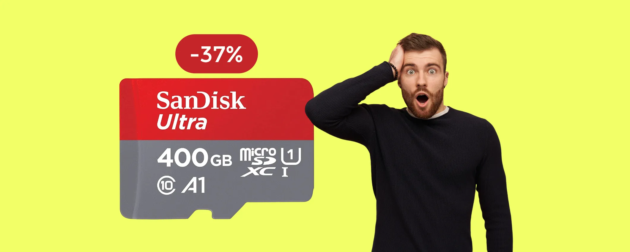 MicroSD 400GB: memoria INFINITA alla massima velocità con soli 56€