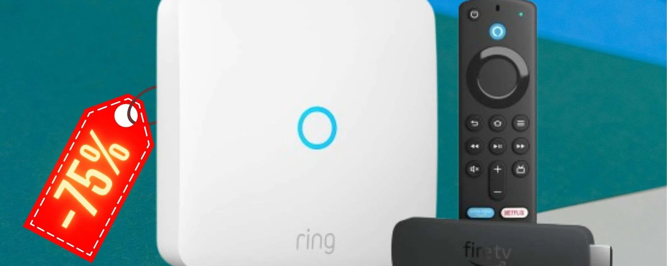Sconto 75% per Ring Intercom con Fire TV Stick 4K: prezzo BOMBA (42€)