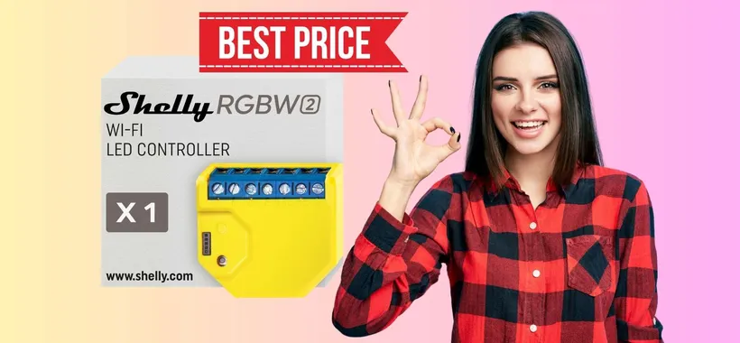 Relè Shelly RGBW2 per strisce LED e lampadine smart al MINIMO STORICO