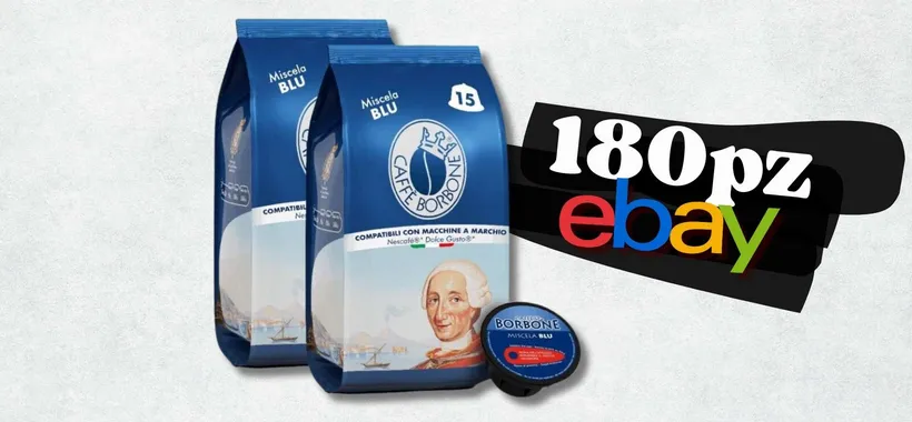 180 capsule Caffè Borbone miscela BLU per Dolce Gusto Nescafé (37€)