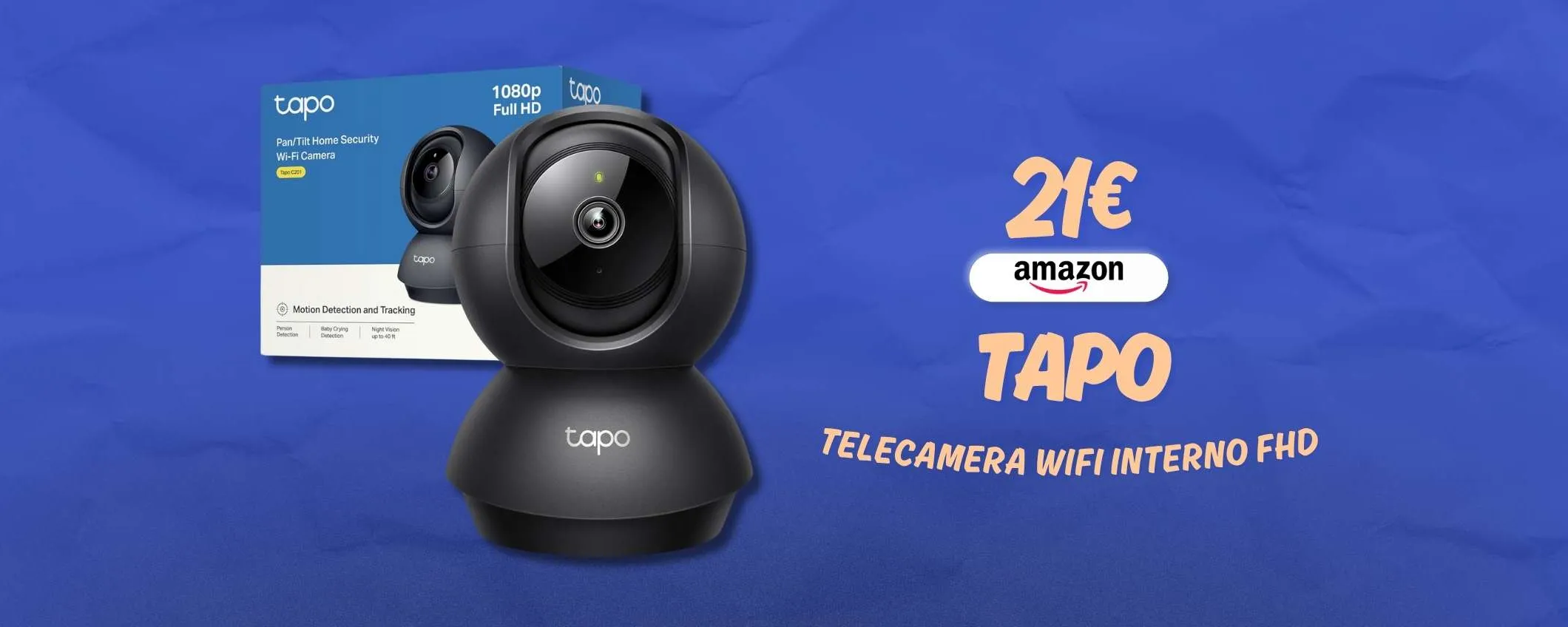 Tapo C201 riprende la casa in FHD e a 360° con funzioni avanzate, tua a 21€