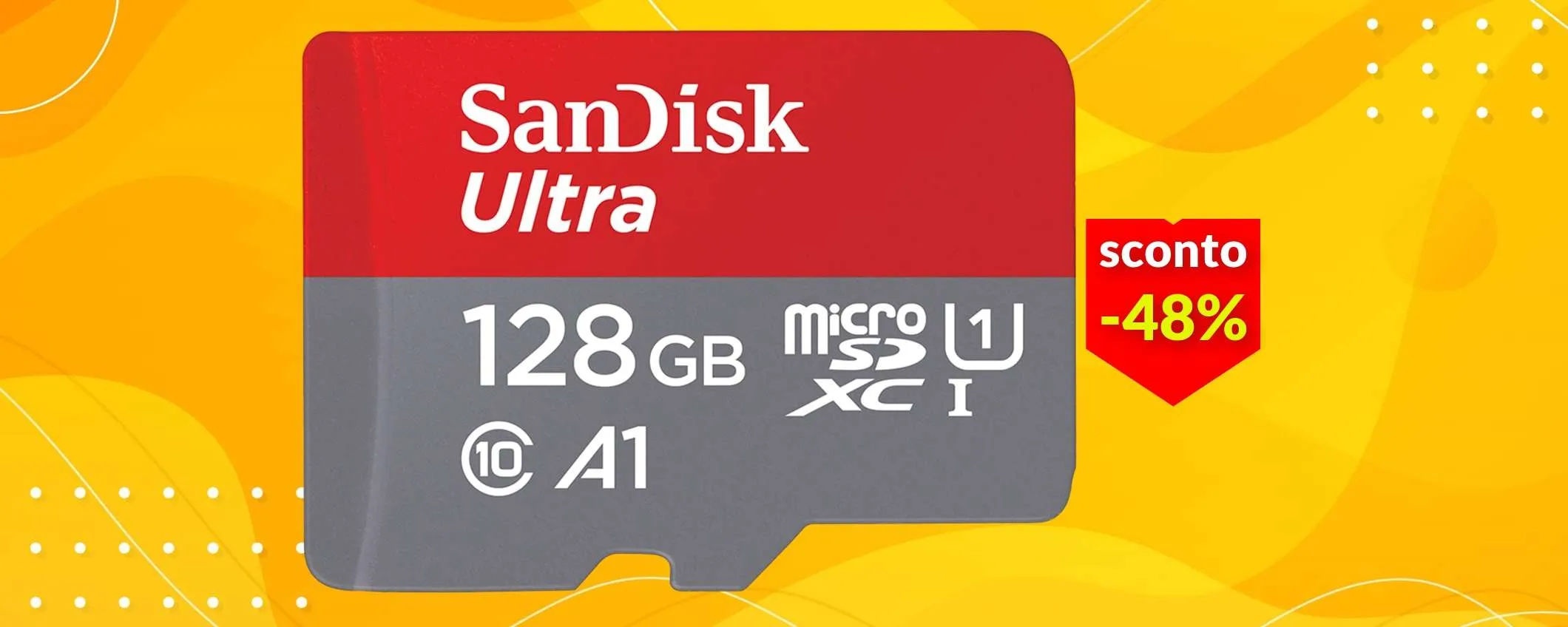 MicroSD SanDisk da 128GB: non è mai costata così poco, bastano 15€