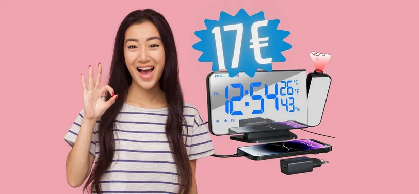 GENIALE sveglia con proiettore e display da 7,5 pollici a soli 17€ su Amazon