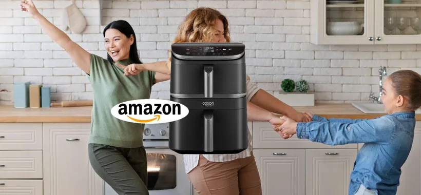 Friggitrice ad Aria Salvaspazio 2 Cestelli in super offerta su Amazon