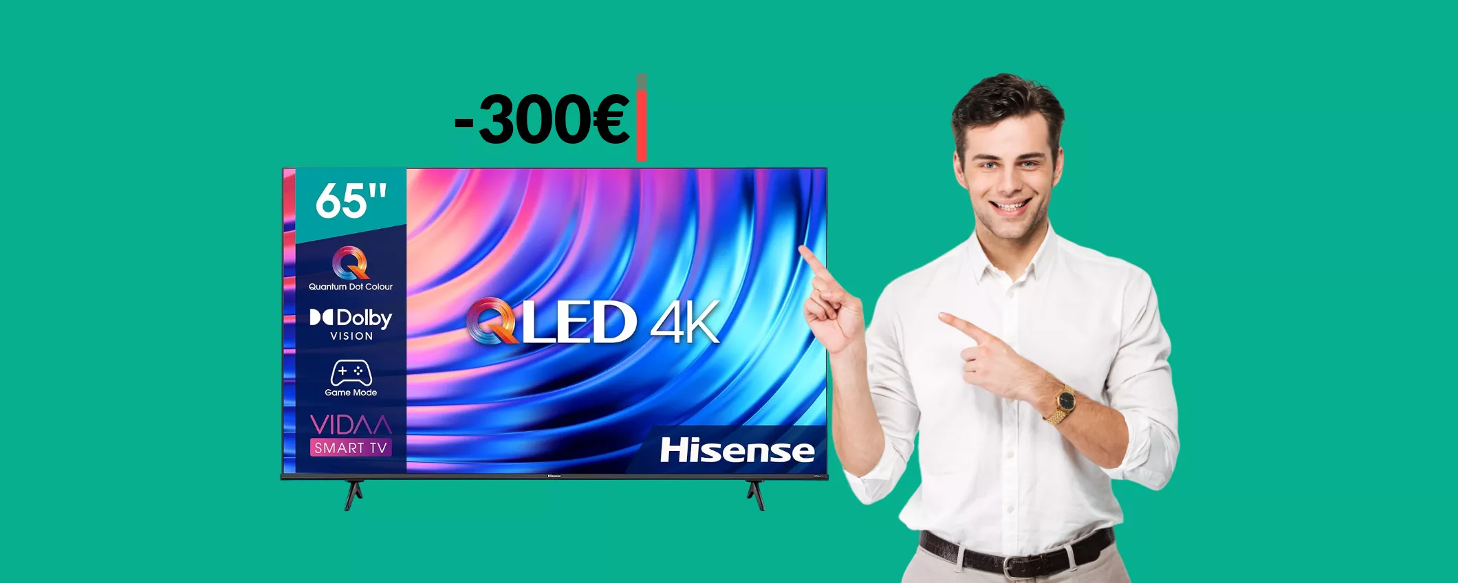 Smart TV 4K Hisense 65'': una BESTIA a prezzo scontatissimo