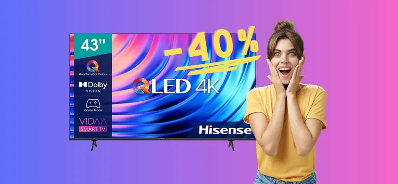 Hisense: smart TV da 43" QLED HUHD al 40% in MENO su Amazon