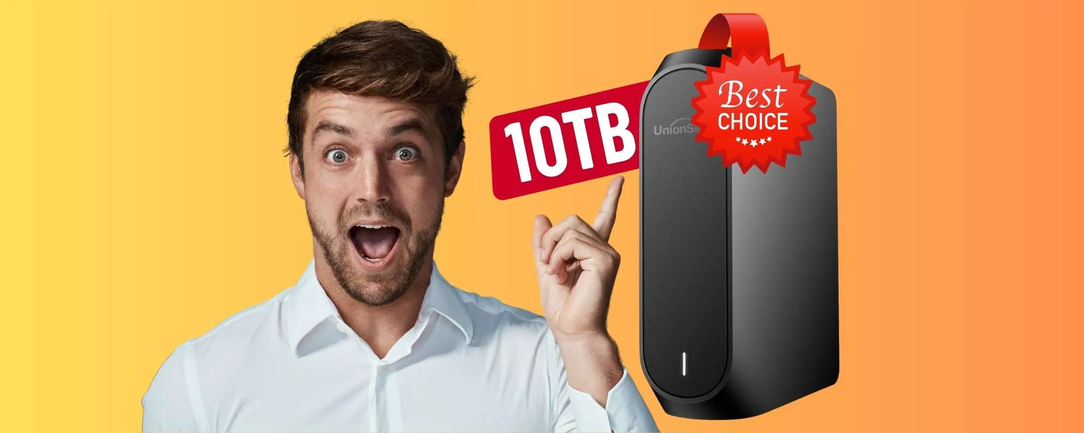 Hard Disk esterno verticale da 10TB per PC e Mac al PREZZO più BASSO