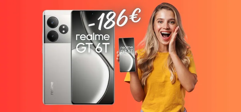 Realme GT 6T 5G (8+256GB) con lo SCONTO del 34% RISPARMI 186€