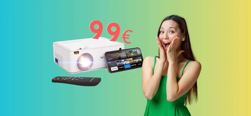 Proiettore WiFi FHD 1080P su Amazon a 99€ con il COUPON