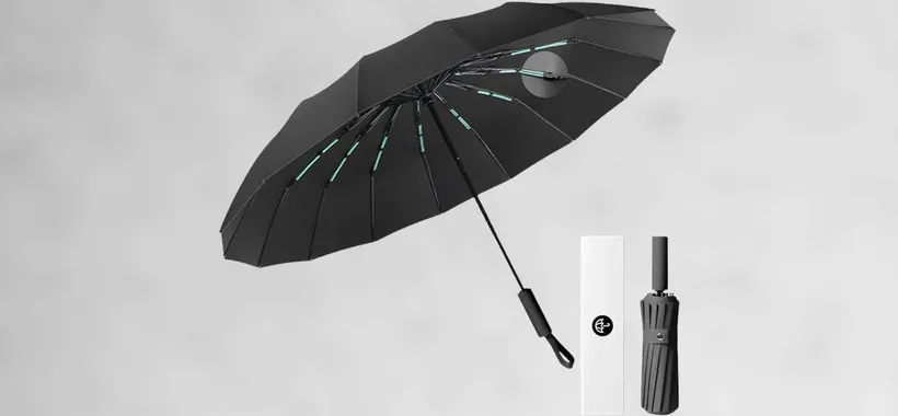 Ombrello pieghevole antivento: ROBUSTO ed ENORME, in SCONTO su Amazon (-31%)