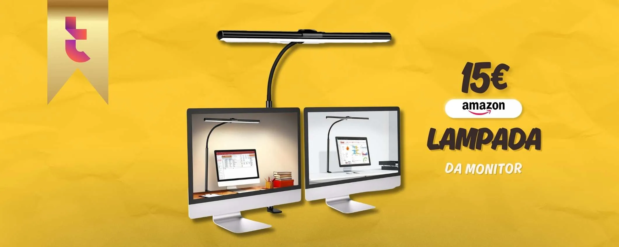 Lampada da monitor: 15€ e illumini a dovere la tua scrivania