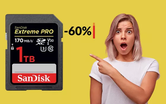 Scheda SD 1TB: SanDisk ti dà il MASSIMO a meno di metà prezzo