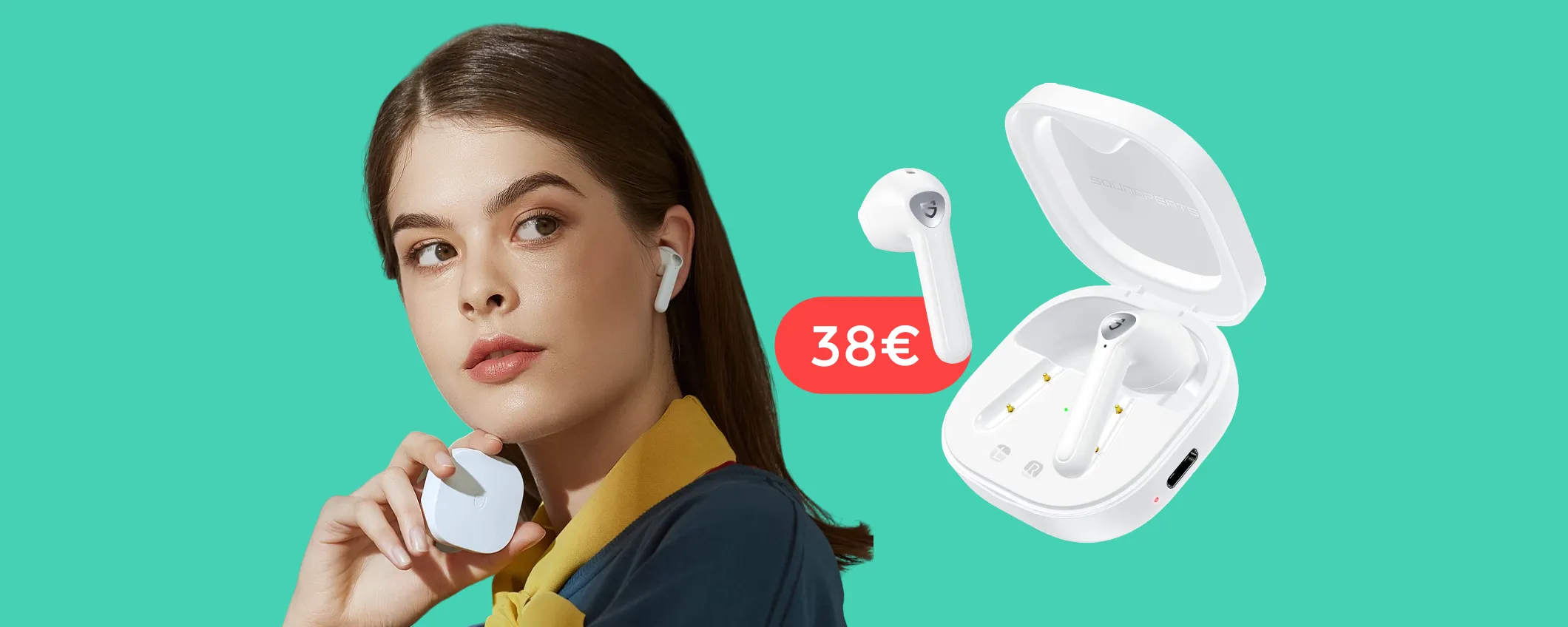 Auricolari SoundPEATS: grazie al DOPPIO sconto li prendi con soli 38€