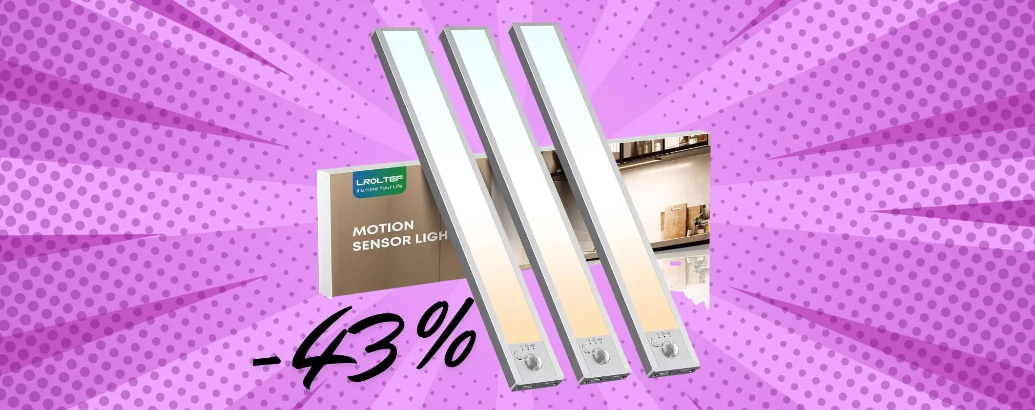 3 luci LED con sensore di movimento da mettere ovunque a un ottimo prezzo