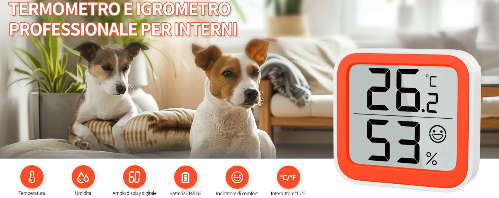 Termometro Igrometro: 2 pezzi a soli 9€ su Amazon