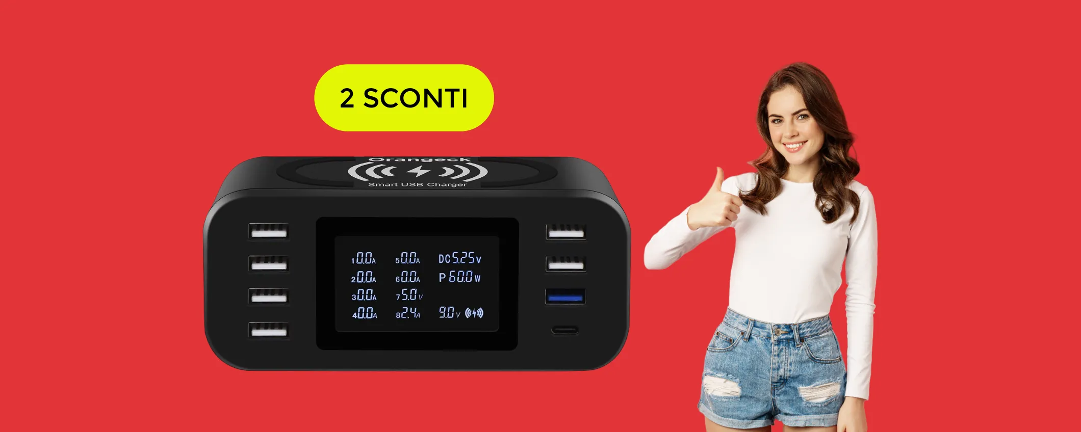 Stazione di ricarica MULTIPORTA, anche WIRELESS: il top a 38€