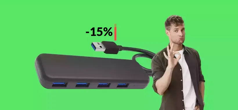 Connettività estrema grazie a questo hub USB 4-in-1: bastano 9€