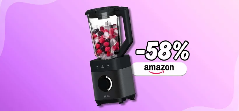 Prezzo shakerato per il frullatore Haier: caraffa in vetro e lame ULTRA