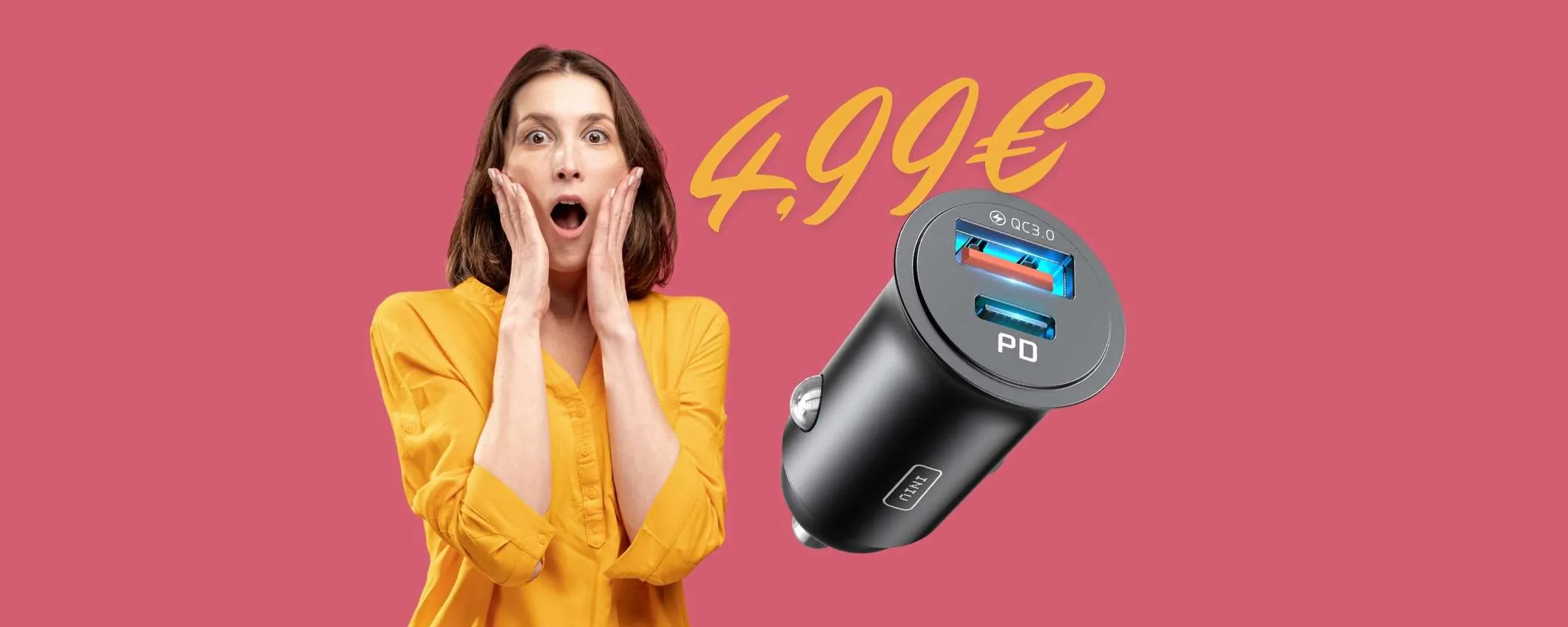 Carica batteria per presa accendisigari auto a soli 4,99€: OFFERTA BOMBA!